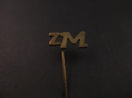 ZM (Zuid Melk) Cöoperatieve Tilburgse Melkfabriek goudkleurig logo